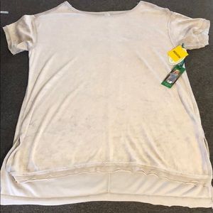 Tan crushed velvet top